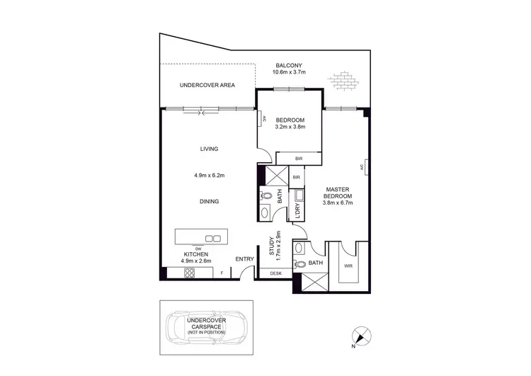 Floorplan of Homely apartment listing, 401/77 Nott Street, Port Melbourne VIC 3207