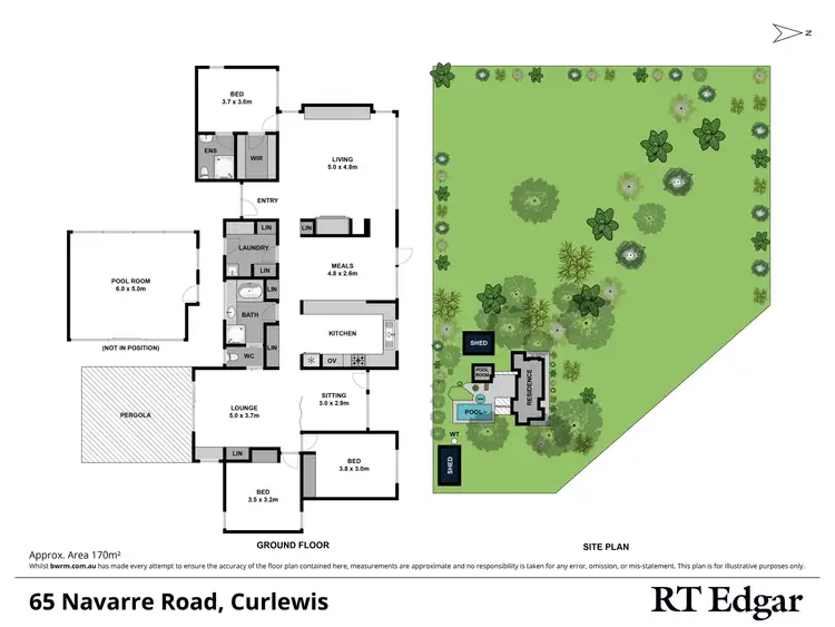 Floorplan of Homely rural property listing, 61-69 Navarre Road, Curlewis VIC 3222