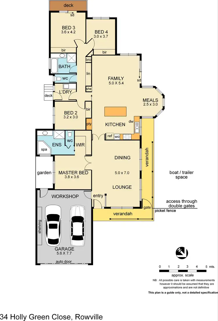 Floorplan of Homely house listing, 34 Holly Green Close, Rowville VIC 3178