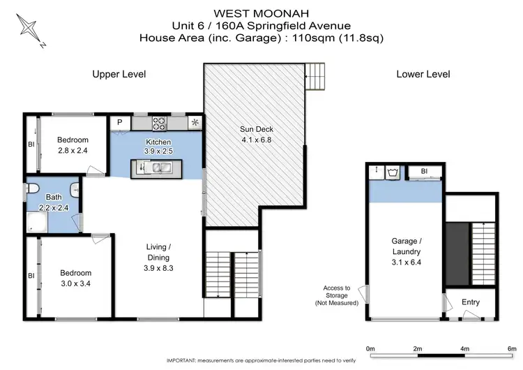 Floorplan of Homely townhouse listing, 6/160A Springfield Avenue, West Moonah TAS 7009