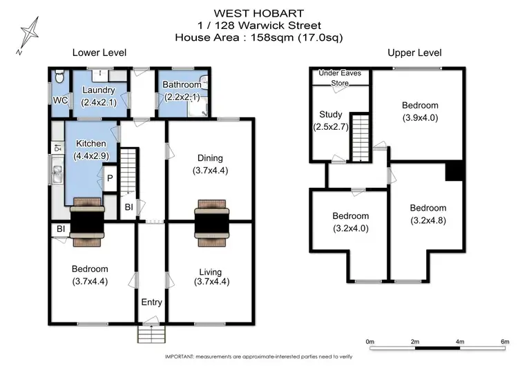 Floorplan of Homely house listing, 1/128 Warwick Street, West Hobart TAS 7000
