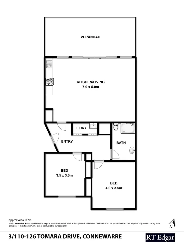 Floorplan of Homely apartment listing, 3/110-126 Tomara Drive, Connewarre VIC 3227