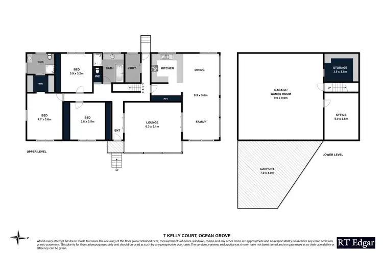 Floorplan of Homely house listing, 7 Kelly Court, Ocean Grove VIC 3226