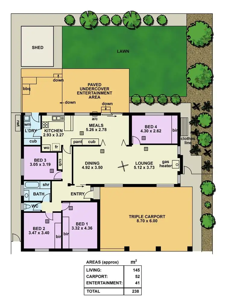 Floorplan of Homely house listing, 12 Wakefield Crescent, Redwood Park SA 5097