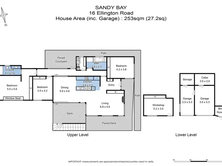 Floorplan of Homely house listing, 16 Ellington Road, Sandy Bay TAS 7005