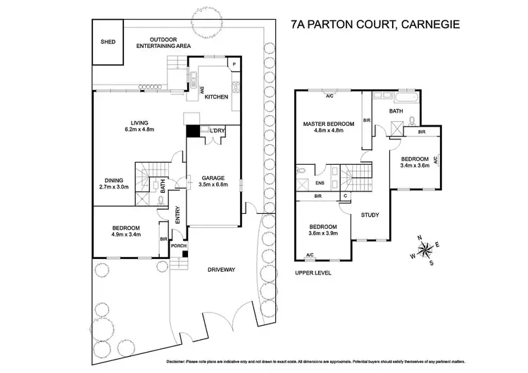 Floorplan of Homely townhouse listing, 7A Parton Court, Carnegie VIC 3163