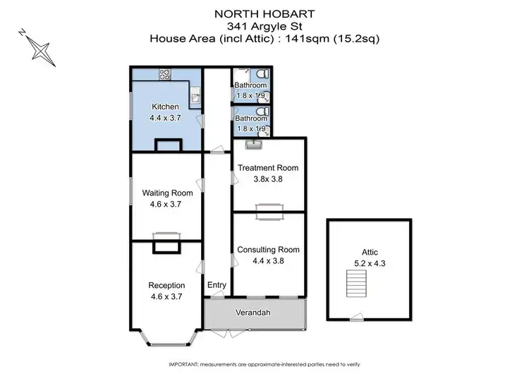 Floorplan of Homely house listing, 341 Argyle Street, North Hobart TAS 7000