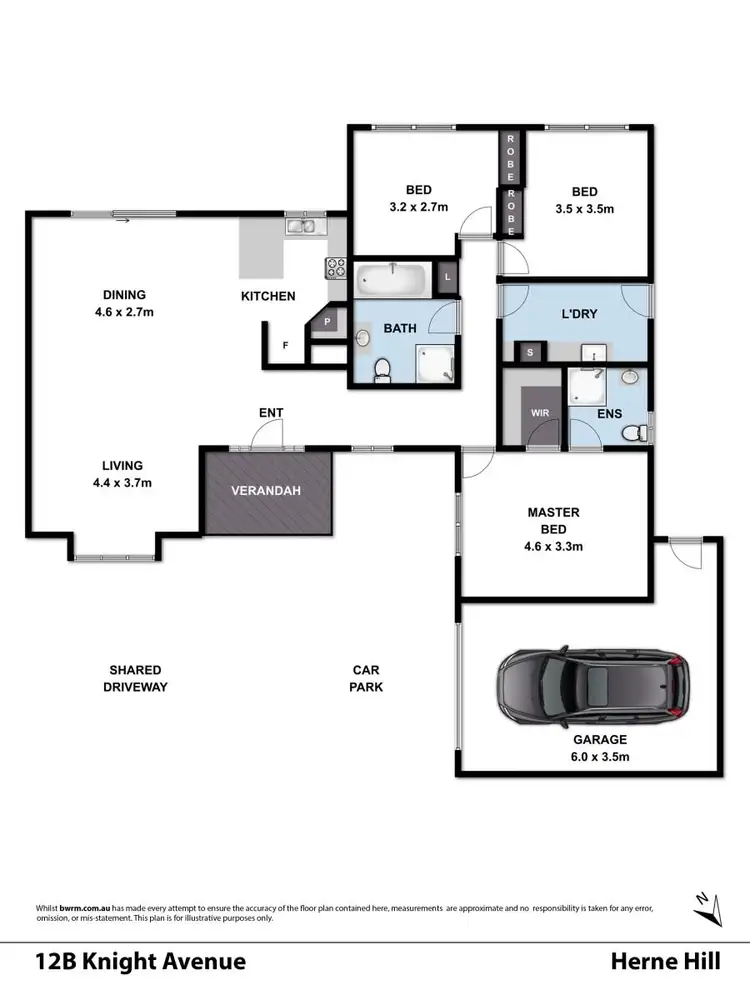 Floorplan of Homely townhouse listing, 12B Knight Avenue, Herne Hill VIC 3218