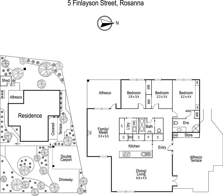 Floorplan of Homely house listing, 5 Finlayson Street, Rosanna VIC 3084