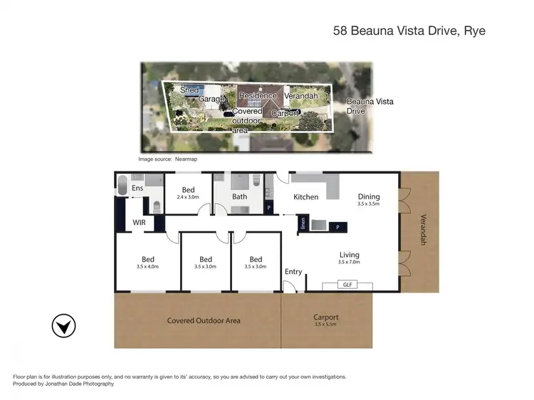 Floorplan of Homely house listing, 58 Beauna Vista Drive, Rye VIC 3941