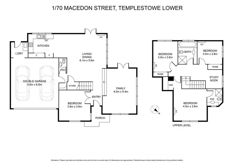 Floorplan of Homely townhouse listing, 1/70 Macedon Road, Templestowe Lower VIC 3107
