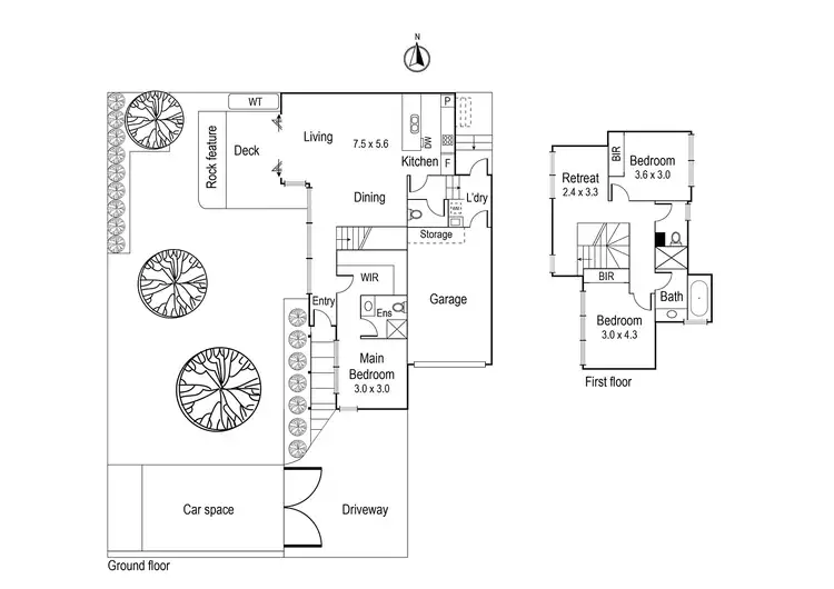 Floorplan of Homely townhouse listing, 4/175 Bellevue Avenue, Rosanna VIC 3084