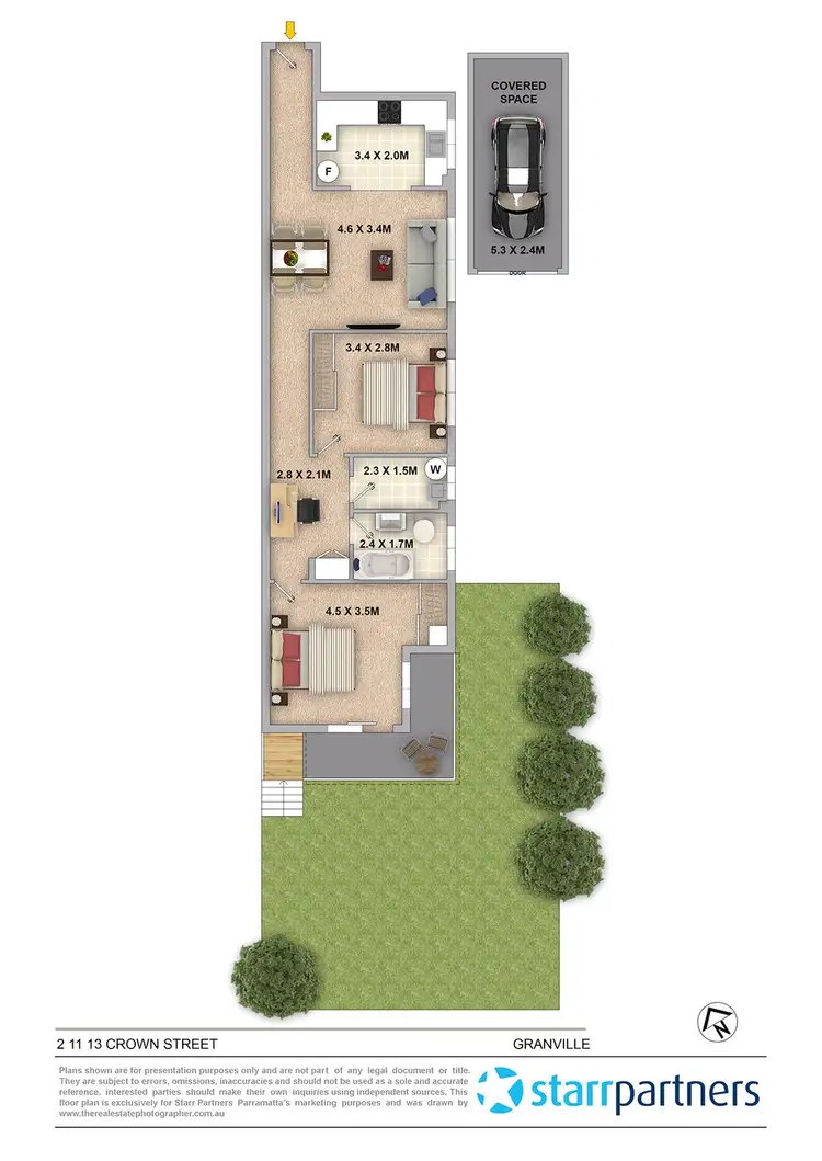 Floorplan of Homely apartment listing, 2/11-13 Crown Street, Granville NSW 2142