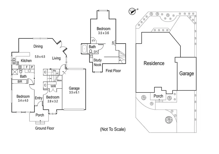 Floorplan of Homely townhouse listing, 5/75 Ellesmere Parade, Rosanna VIC 3084