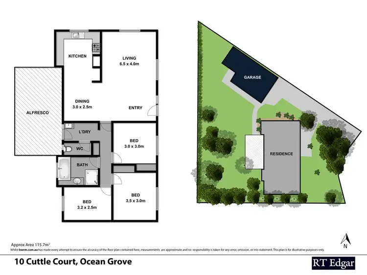 Floorplan of Homely house listing, 10 Cuttle Court, Ocean Grove VIC 3226