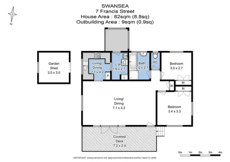 Floorplan of Homely house listing, 7 Francis Street, Swansea TAS 7190