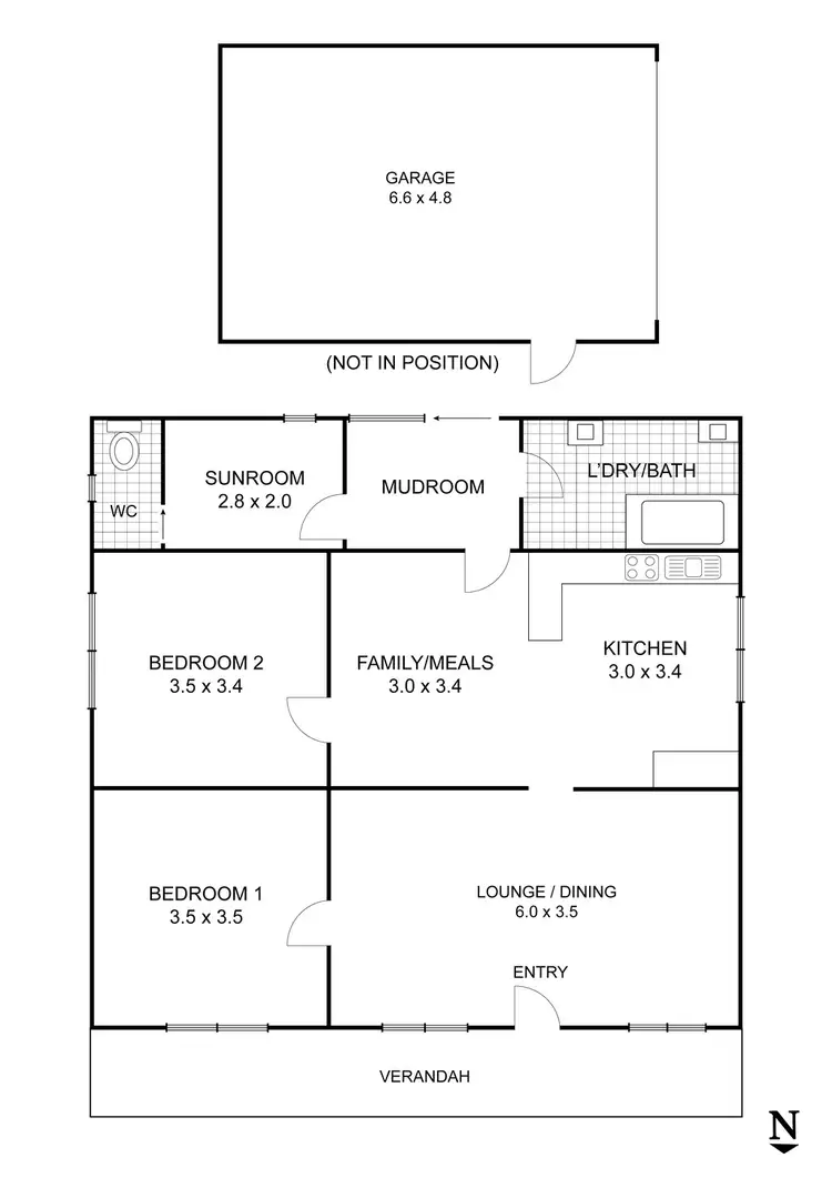 Floorplan of Homely house listing, 35 Powlett Street, Broadford VIC 3658