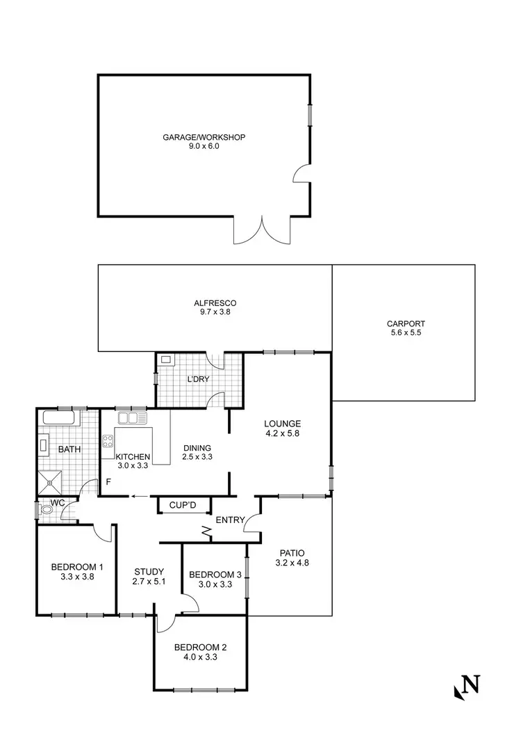 Floorplan of Homely house listing, 30 Sutherland Street, Broadford VIC 3658