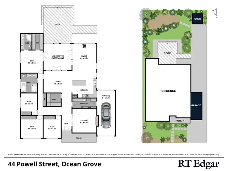 Floorplan of Homely house listing, 44 Powell Street West, Ocean Grove VIC 3226