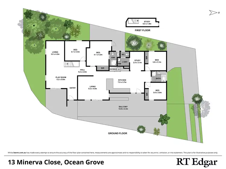 Floorplan of Homely house listing, 13 Minerva Close, Ocean Grove VIC 3226