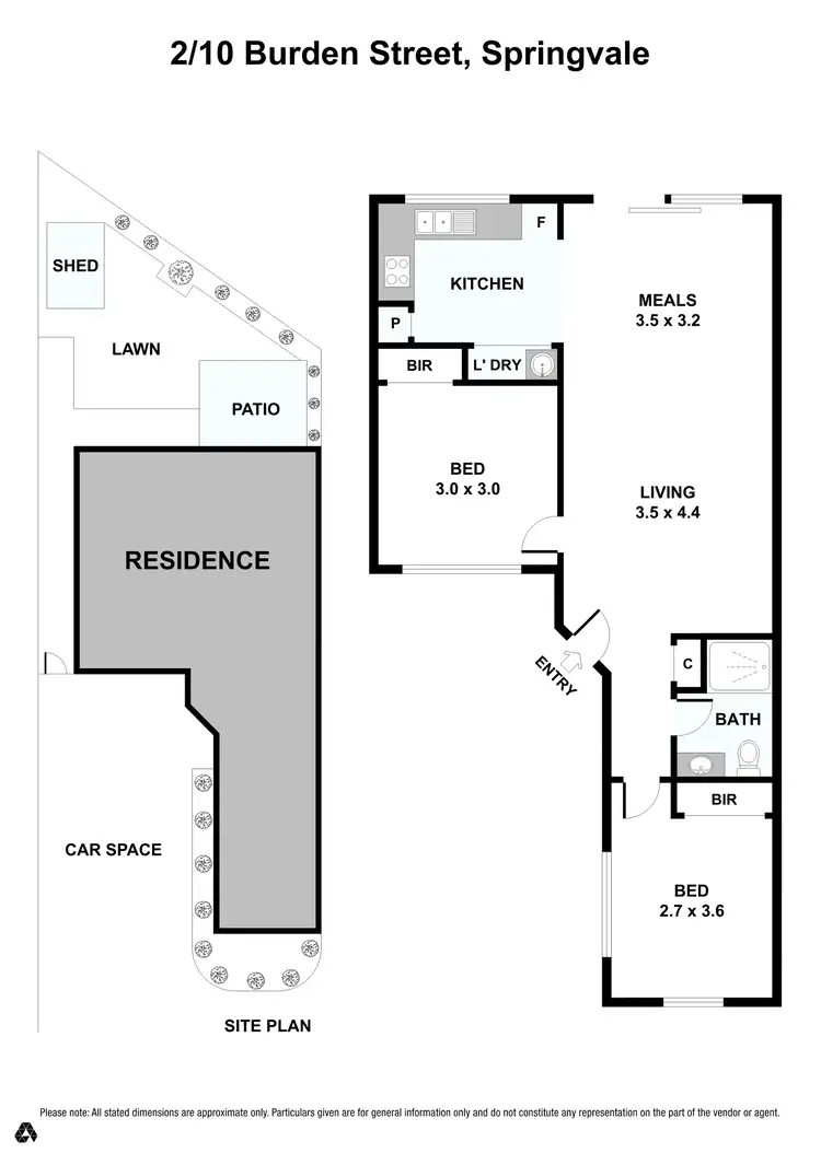Floorplan of Homely unit listing, 2/10 Burden, Springvale VIC 3171