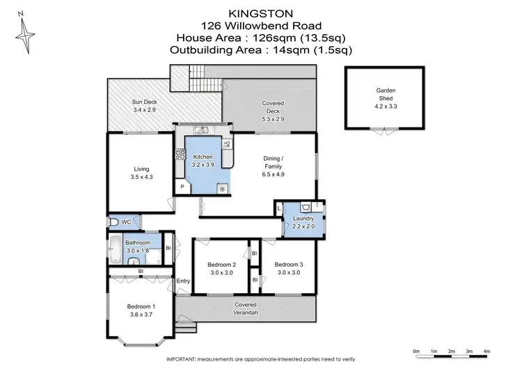 Floorplan of Homely house listing, 126 Willowbend Road, Kingston TAS 7050