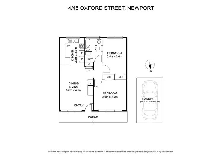 Floorplan of Homely apartment listing, 4/45 Oxford Street, Newport VIC 3015