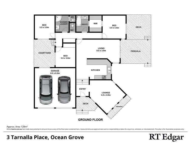 Floorplan of Homely house listing, 3 Tarnalla Place, Ocean Grove VIC 3226