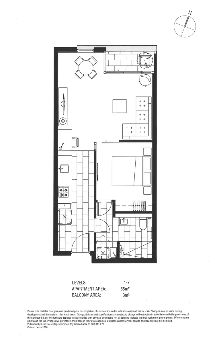 Floorplan of Homely apartment listing, 713/838 Bourke Street, Docklands VIC 3008