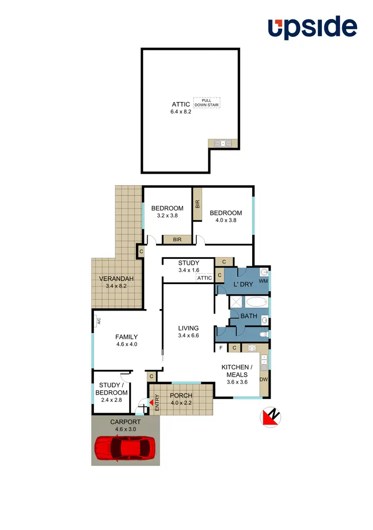 Floorplan of Homely unit listing, 3/43 Paterson Road, Springvale South VIC 3172