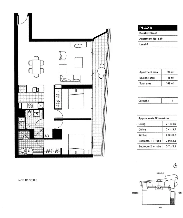 Floorplan of Homely apartment listing, 63/111 Merchant Street, Docklands VIC 3008