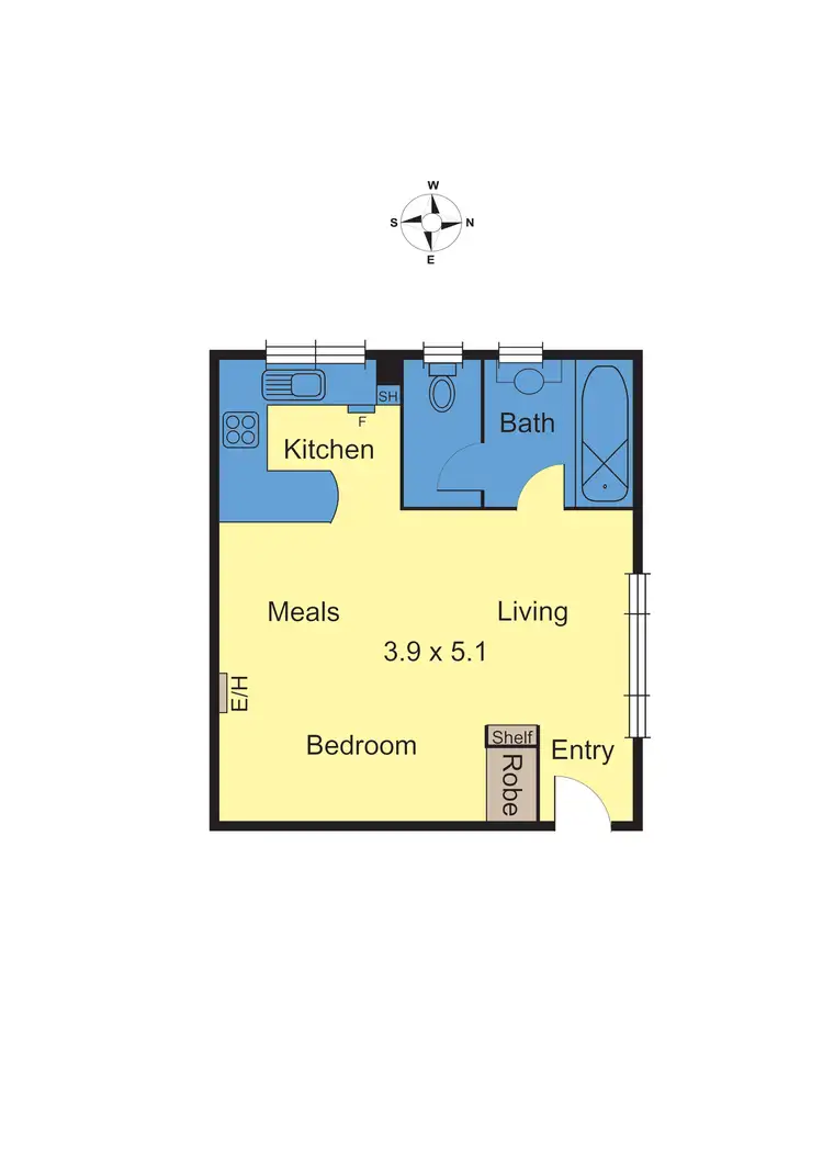 Floorplan of Homely apartment listing, 9/14 Oak Street, Hawthorn VIC 3122