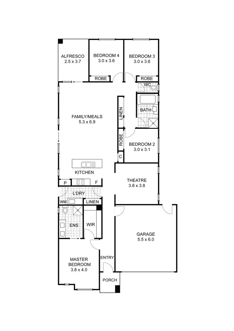 Floorplan of Homely house listing, 1 Watergum Way, Wallan VIC 3756