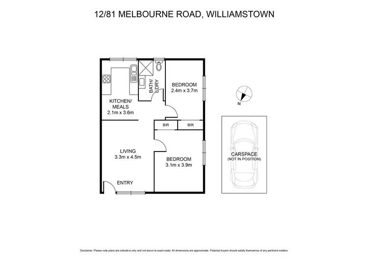 Floorplan of Homely apartment listing, 12/81 Melbourne Road, Williamstown VIC 3016