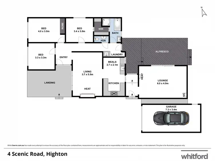 Floorplan of Homely house listing, 4 Scenic Road, Highton VIC 3216