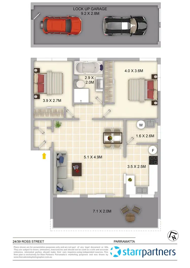 Floorplan of Homely apartment listing, 24/39-41 Ross Street, North Parramatta NSW 2151