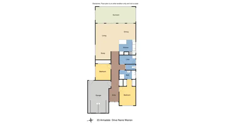 Floorplan of Homely house listing, 23 Armadale Drive, Narre Warren VIC 3805