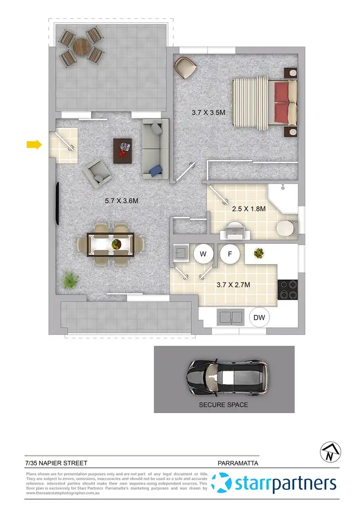 Floorplan of Homely apartment listing, 7/35 Napier Street, Parramatta NSW 2150