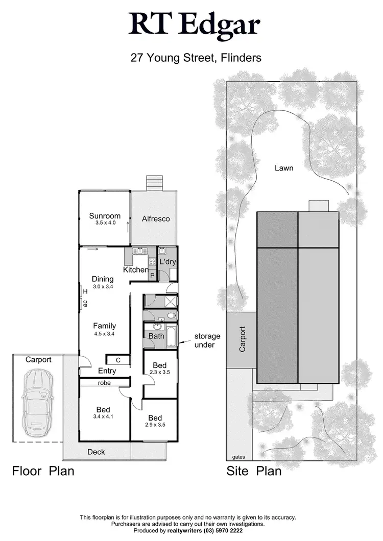 Floorplan of Homely house listing, 27 Young Street, Flinders VIC 3929