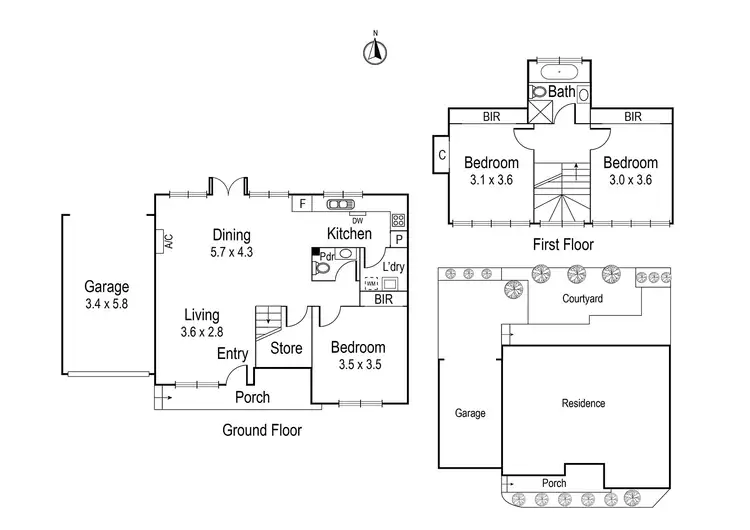 Floorplan of Homely townhouse listing, 15/23 McEwan Road, Heidelberg Heights VIC 3081