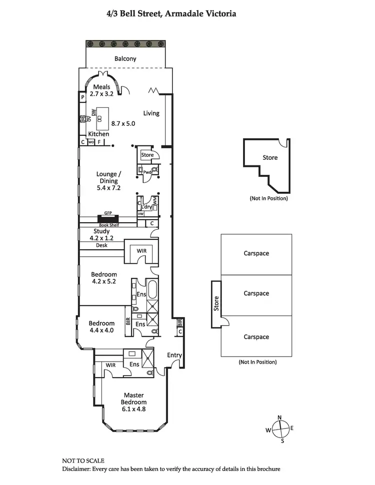 Floorplan of Homely apartment listing, Apartment 4/3 Bell Street, Armadale VIC 3143