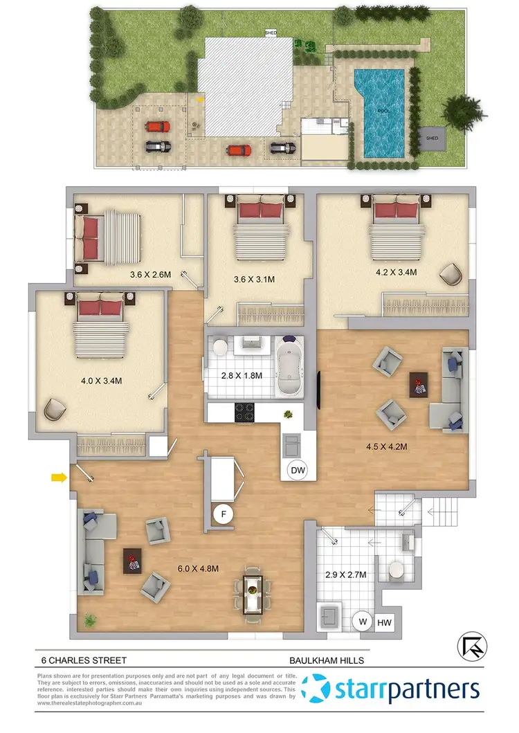Floorplan of Homely house listing, 6 Charles Street, Baulkham Hills NSW 2153