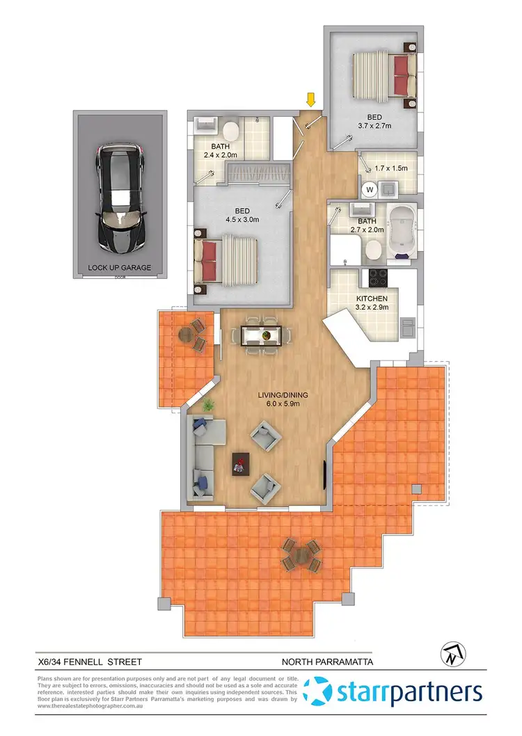 Floorplan of Homely apartment listing, 6/34 Fennell Street, North Parramatta NSW 2151