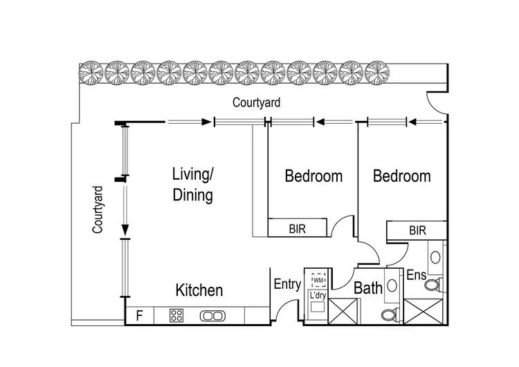 Floorplan of Homely apartment listing, G02/55 Yarra Street, Heidelberg VIC 3084