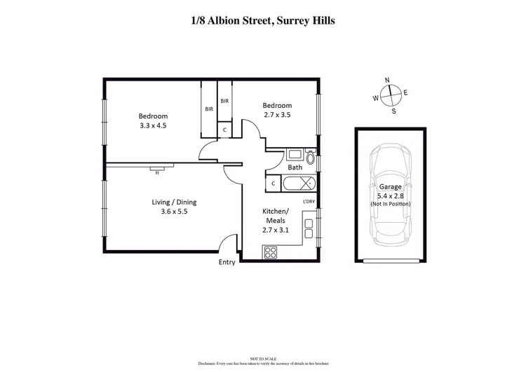 Floorplan of Homely apartment listing, 1/8 Albion Street, Surrey Hills VIC 3127