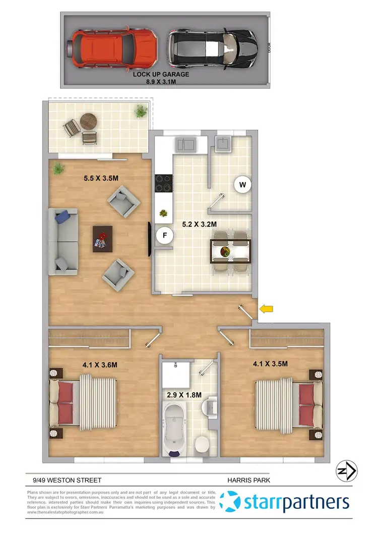 Floorplan of Homely apartment listing, 9/49 Weston Street, Harris Park NSW 2150