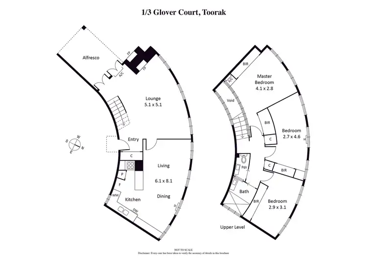 Floorplan of Homely apartment listing, 1/3 Glover Court, Toorak VIC 3142