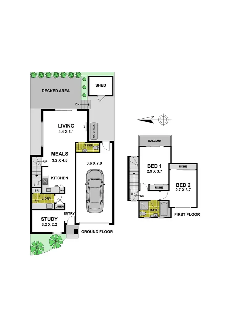 Floorplan of Homely townhouse listing, 4/56 Darebin Street, Heidelberg VIC 3084