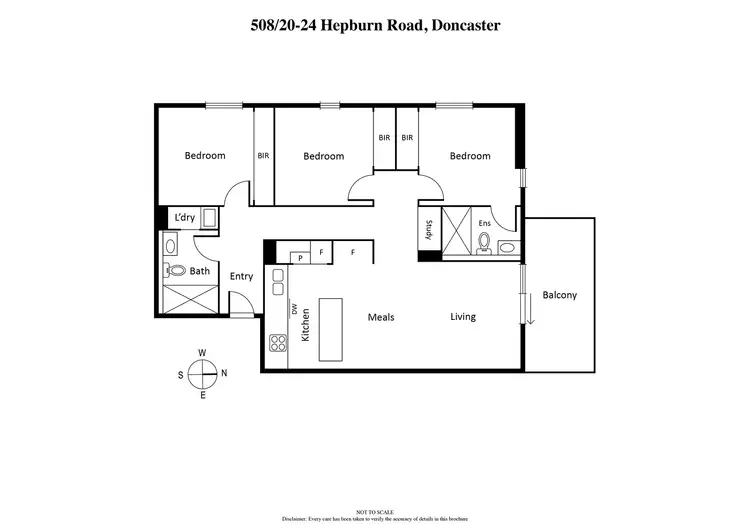 Floorplan of Homely apartment listing, 508/20-24 Hepburn Road, Doncaster VIC 3108
