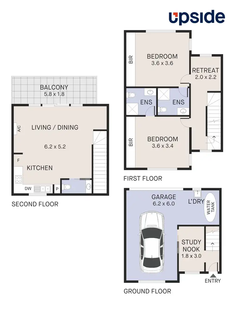 Floorplan of Homely townhouse listing, 4/26 Winifred Street, Essendon VIC 3040